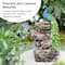 Glitzhome® 20.5" LED 4-Tier Peacock Outdoor Fountain